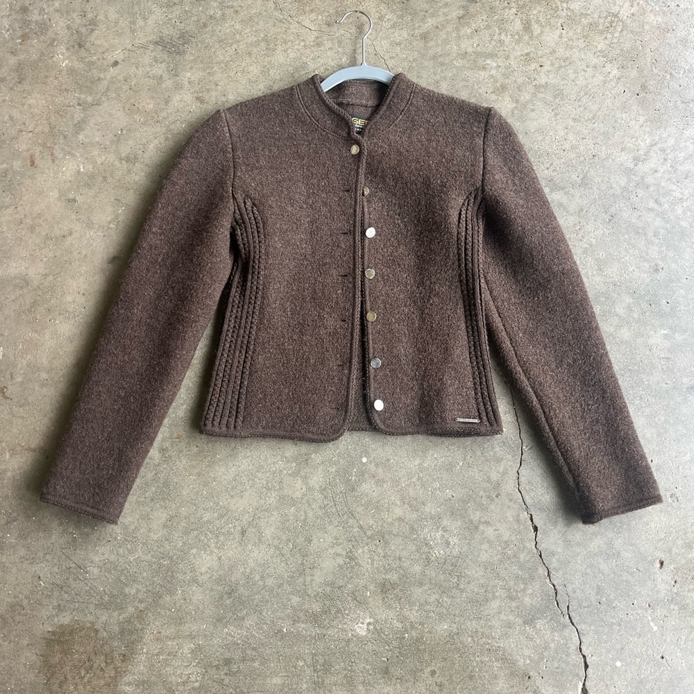Geiger Wool Tyrol Brown size 42 Jacket Cardigan